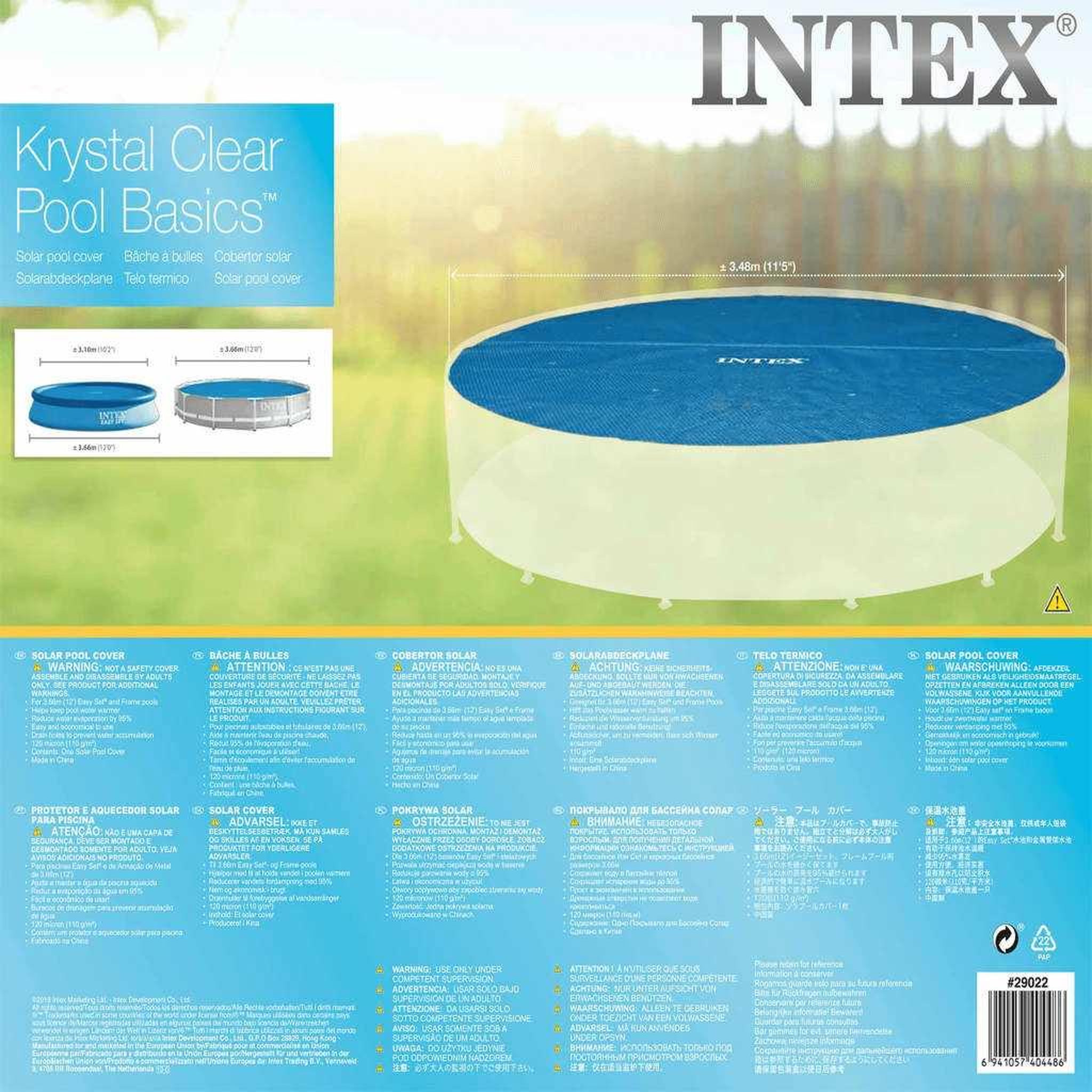 Voir la diapositive 6 : INTEX Intex Couverture solaire de piscine ronde 366 cm 29022