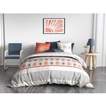 ATELIER DU COTON Parure housse de couette 100% coton 57fils elegance. Coloris disponibles : Blanc