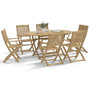 Voir la diapositive 1 : VIDAXL Chaises de jardin pliantes lot de 6 54,5x58x90 cm bois d'acacia