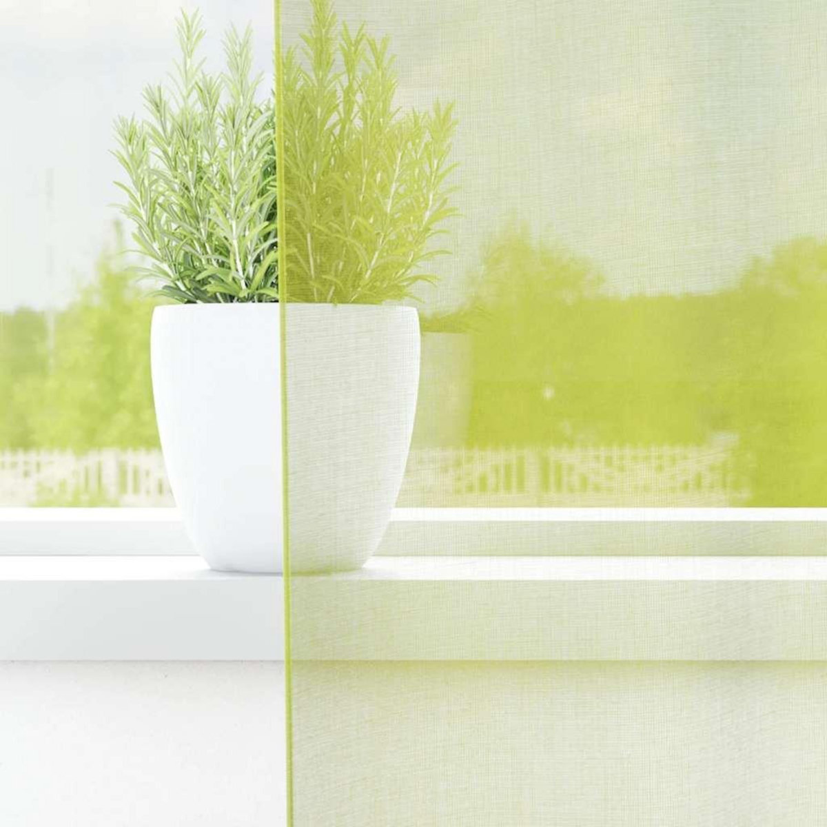 VIDAXL Rideaux en voile avec passants 2 pcs vert pomme