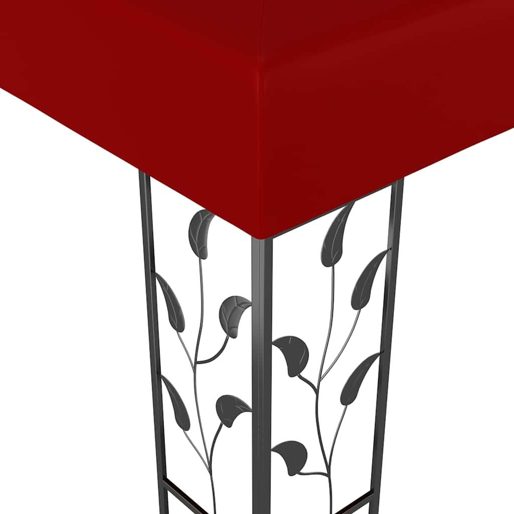 Voir la diapositive 5 : VIDAXL Tonnelle avec guirlande lumineuse a LED 3x3 m Bordeaux