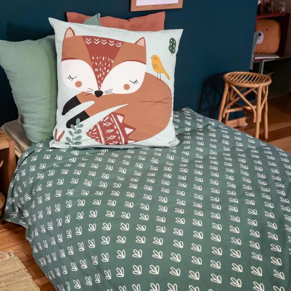 COTE DECO Housse de couette 140x200 réversible + 1 taie TO YOU