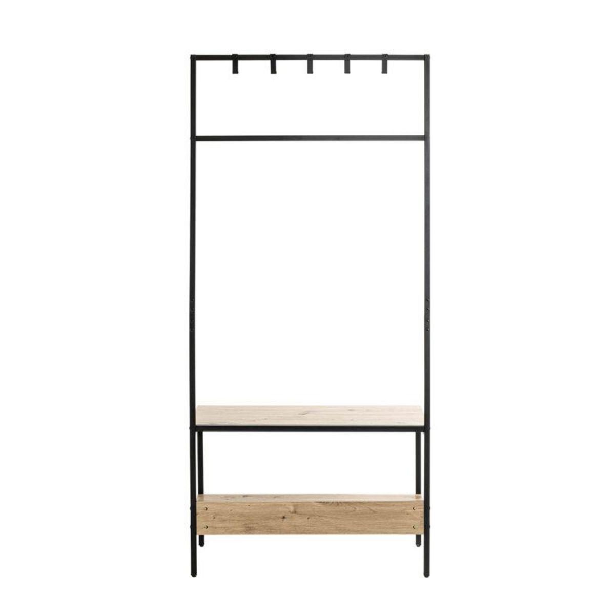 Paris Prix Meuble d'Entrée Vestiaire  Miranda  180cm Chêne & Noir