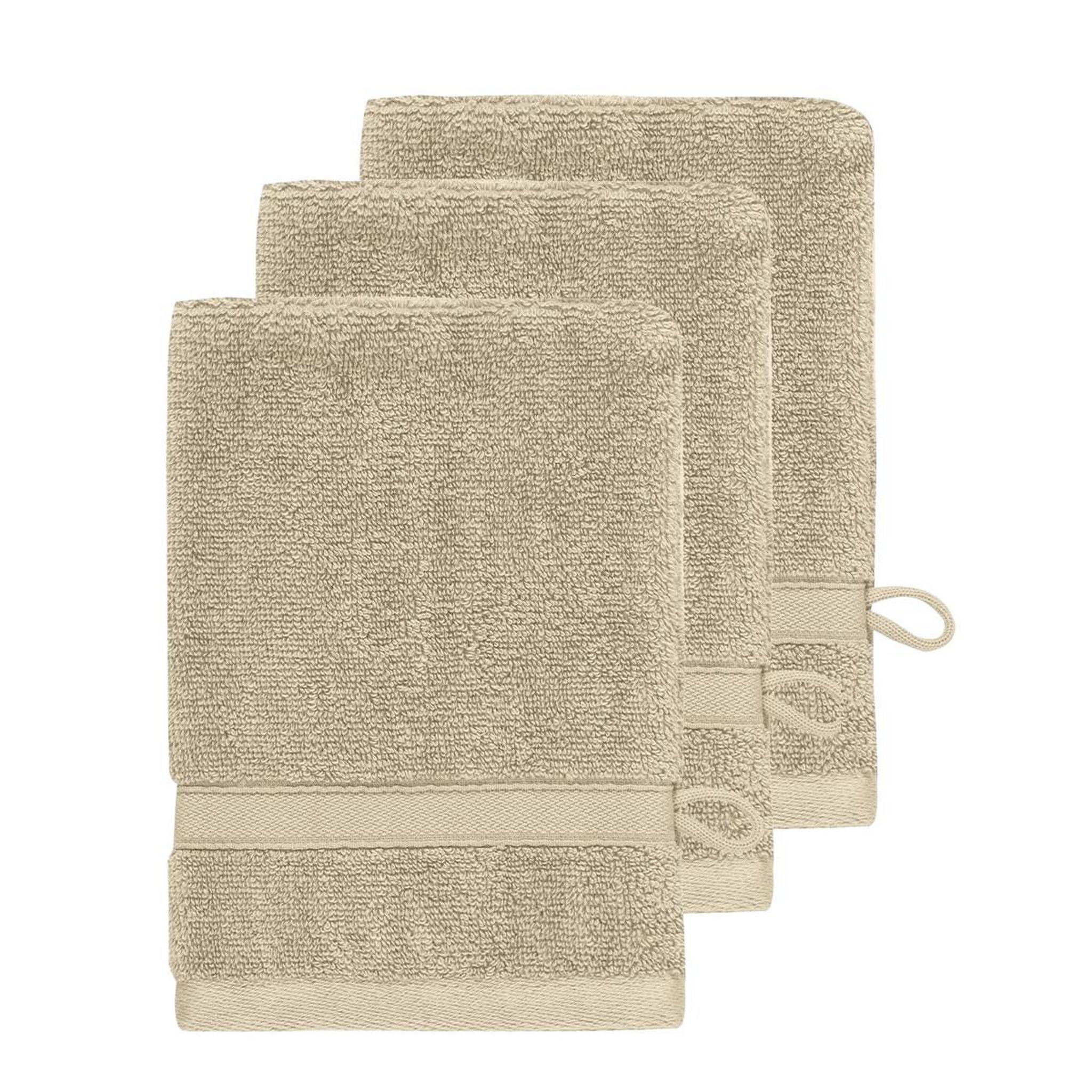 Voir la diapositive 1 : Sensei Maison Lot de 3 gants de toilette 600 g/m² SENSILK - 16x22 cm