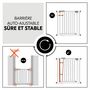 Voir la diapositive 9 : HAUCK Barrière de sécurité Clear Step? Set 2 +9 cm Blanc