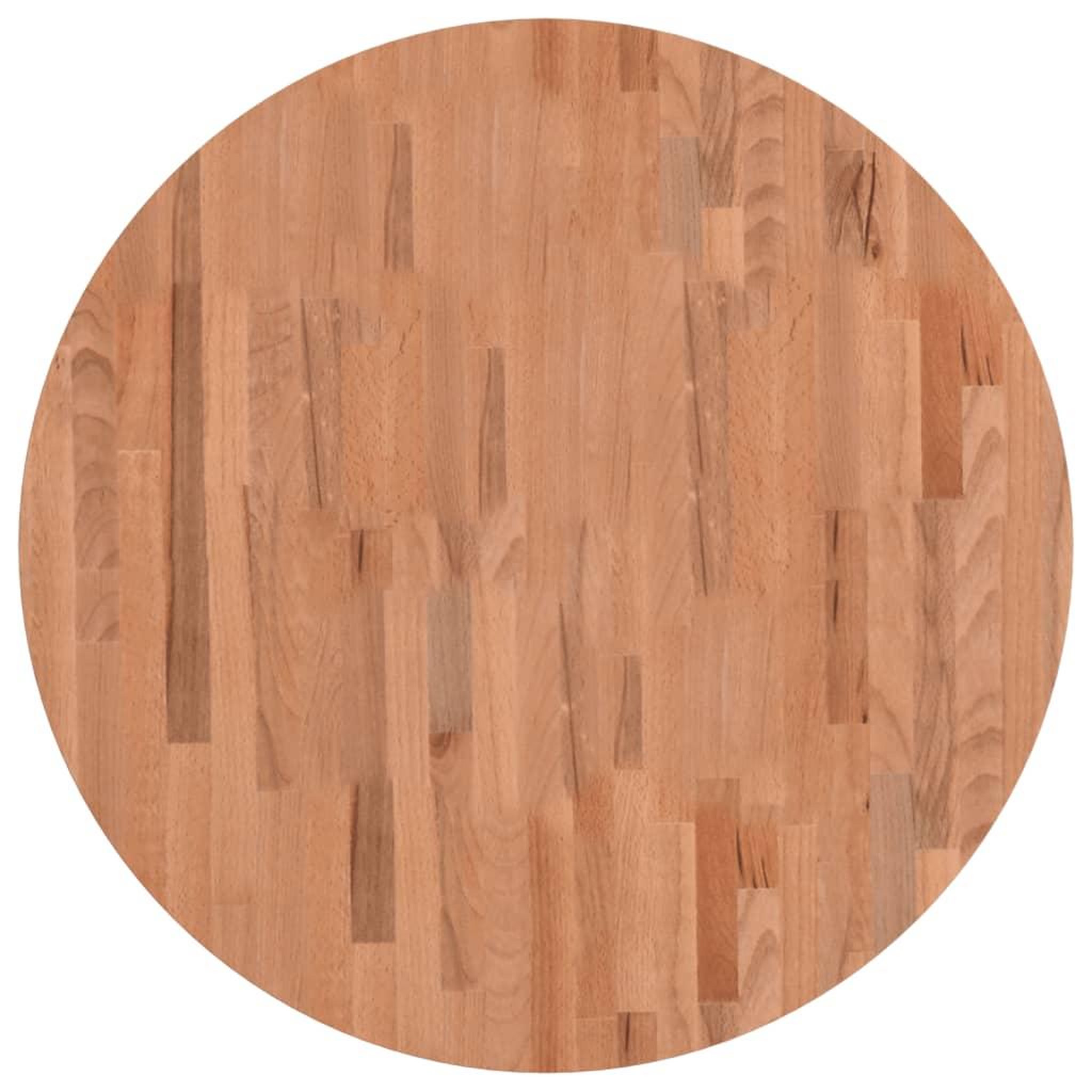Voir la diapositive 2 : VIDAXL Dessus de table Ø80x1,5 cm rond bois massif de hetre
