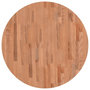Voir la diapositive 2 : VIDAXL Dessus de table Ø80x1,5 cm rond bois massif de hetre