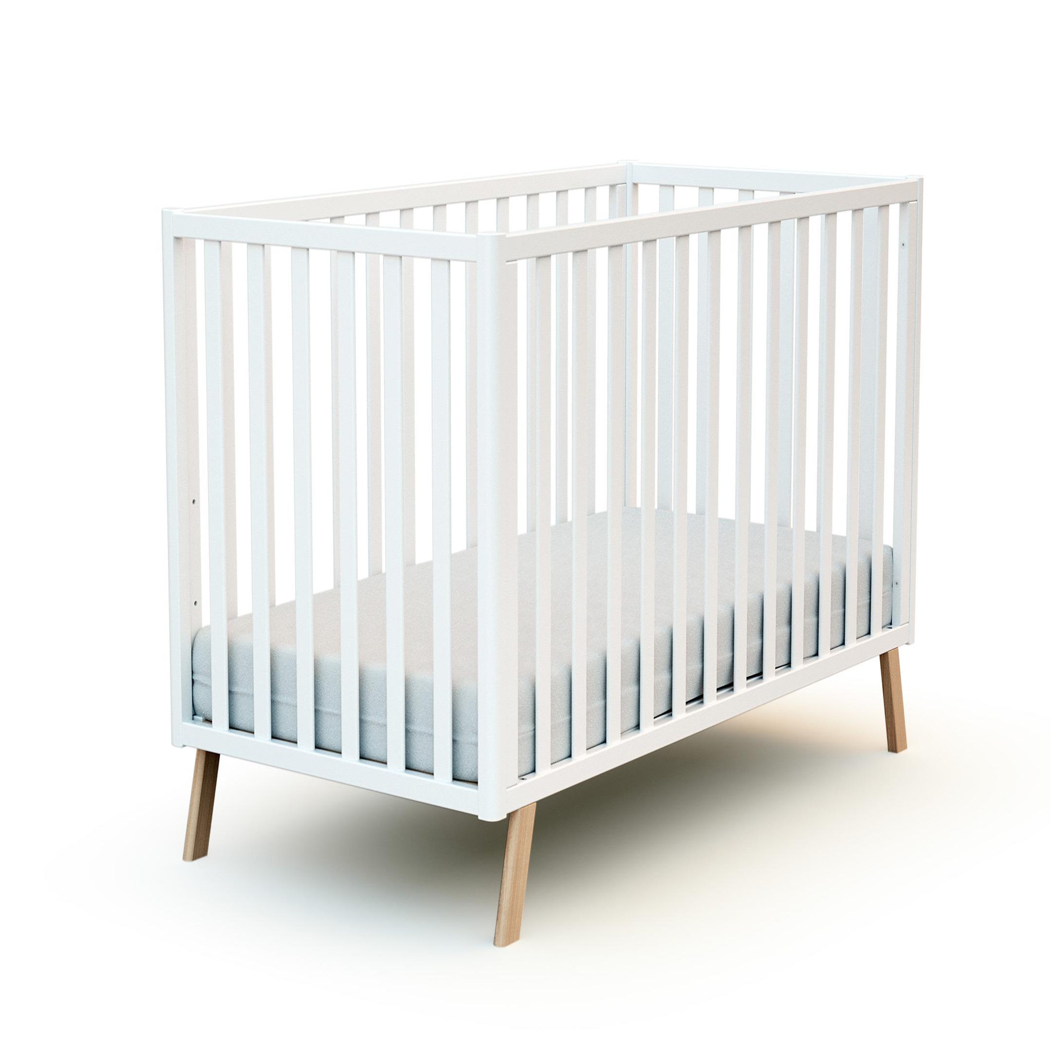 Voir la diapositive 1 : AT4 Lit bébé évolutif CONFORT en bois