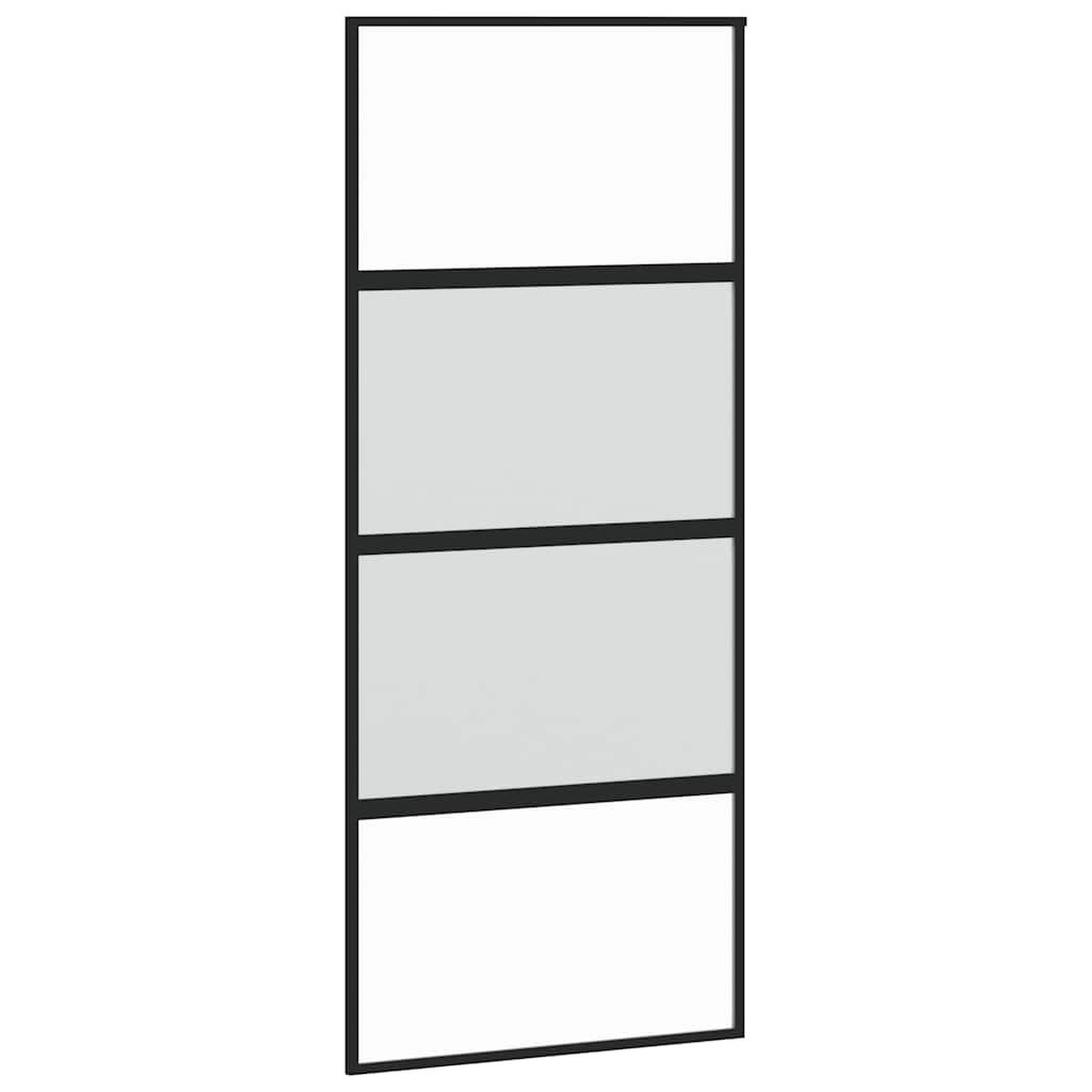 Voir la diapositive 5 : VIDAXL Porte coulissante avec kit de quincaillerie noir 90x205 cm