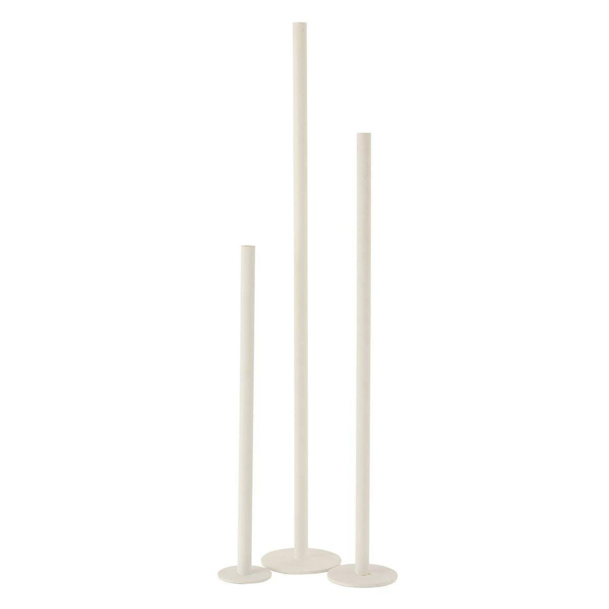 Paris Prix Lot de 3 Chandeliers Déco  Mat  100cm Blanc