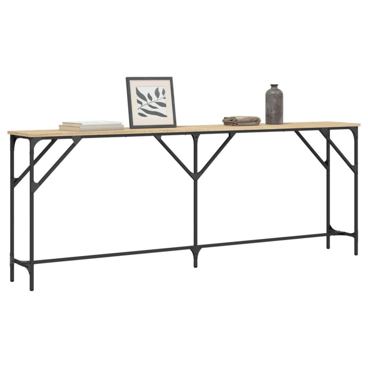 VIDAXL Table console chene sonoma 200x29x75 cm bois d'ingenierie