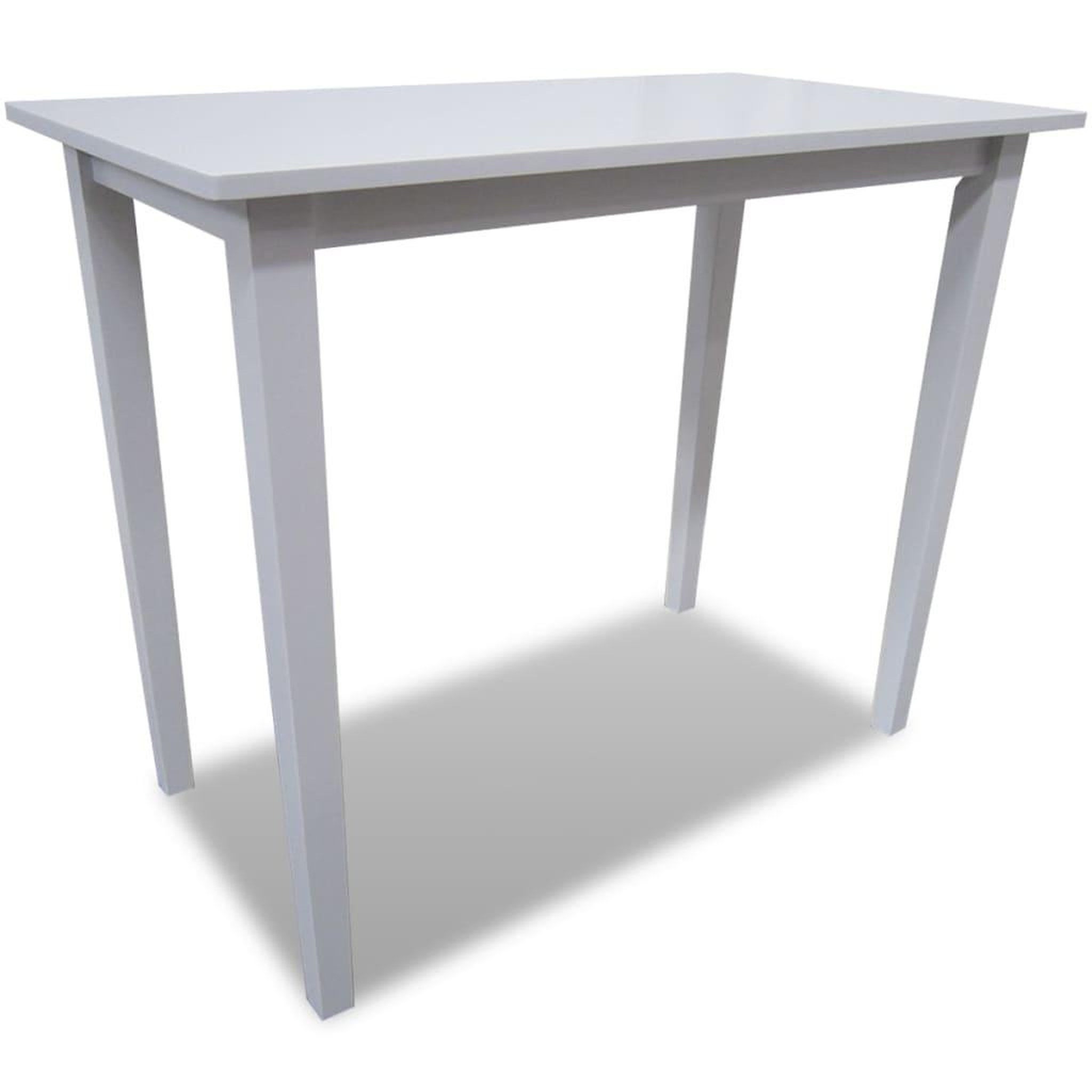 Voir la diapositive 1 : VIDAXL Table de bar en bois Blanc
