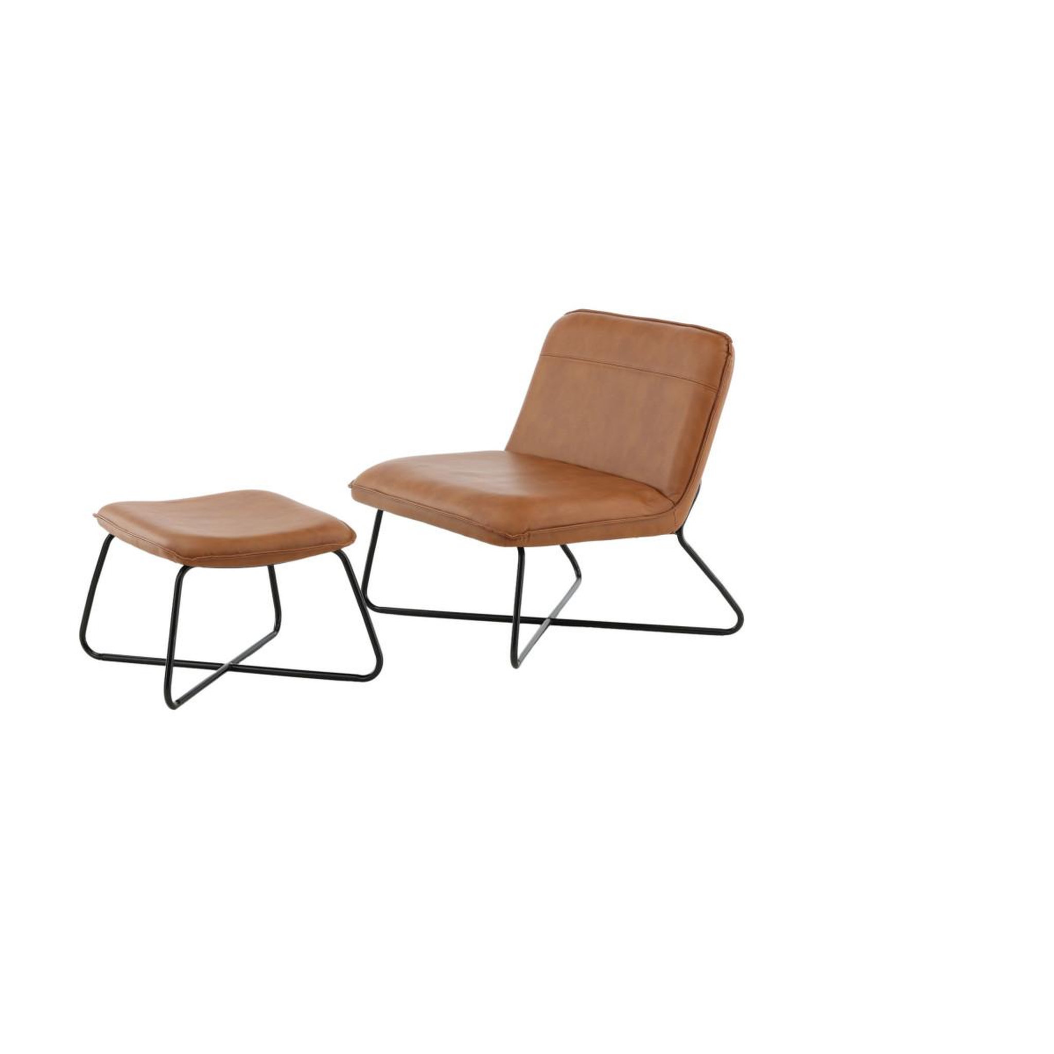 Voir la diapositive 5 : Paris Prix Fauteuil & Pouf Design  X-Lounge  74cm Marron
