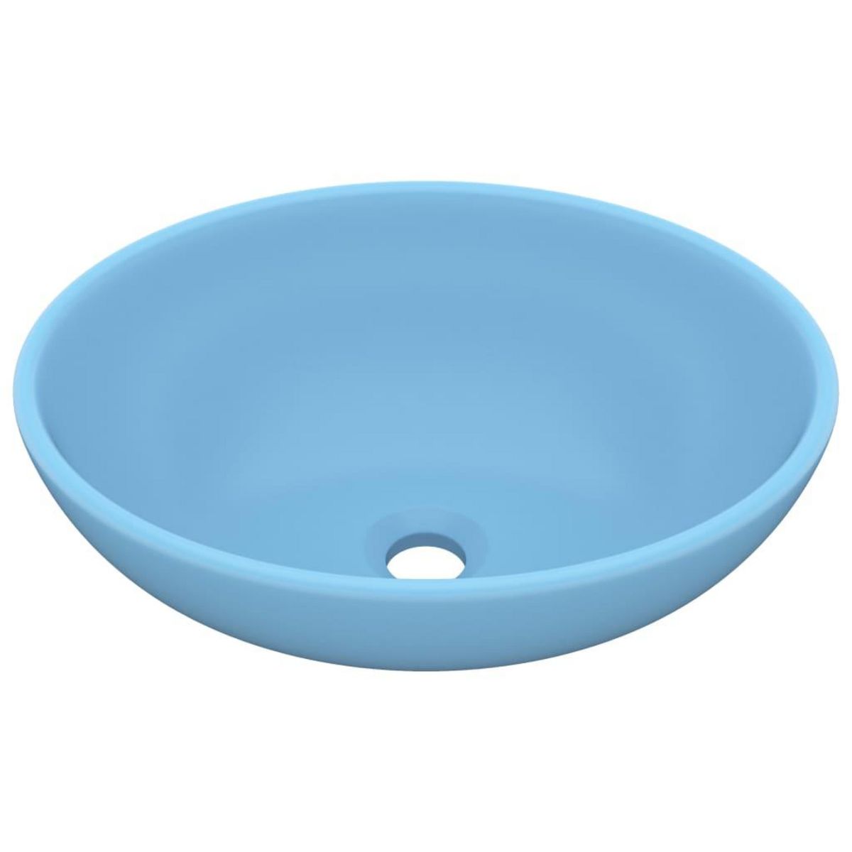 VIDAXL Lavabo ovale de luxe Bleu clair mat 40x33 cm Ceramique