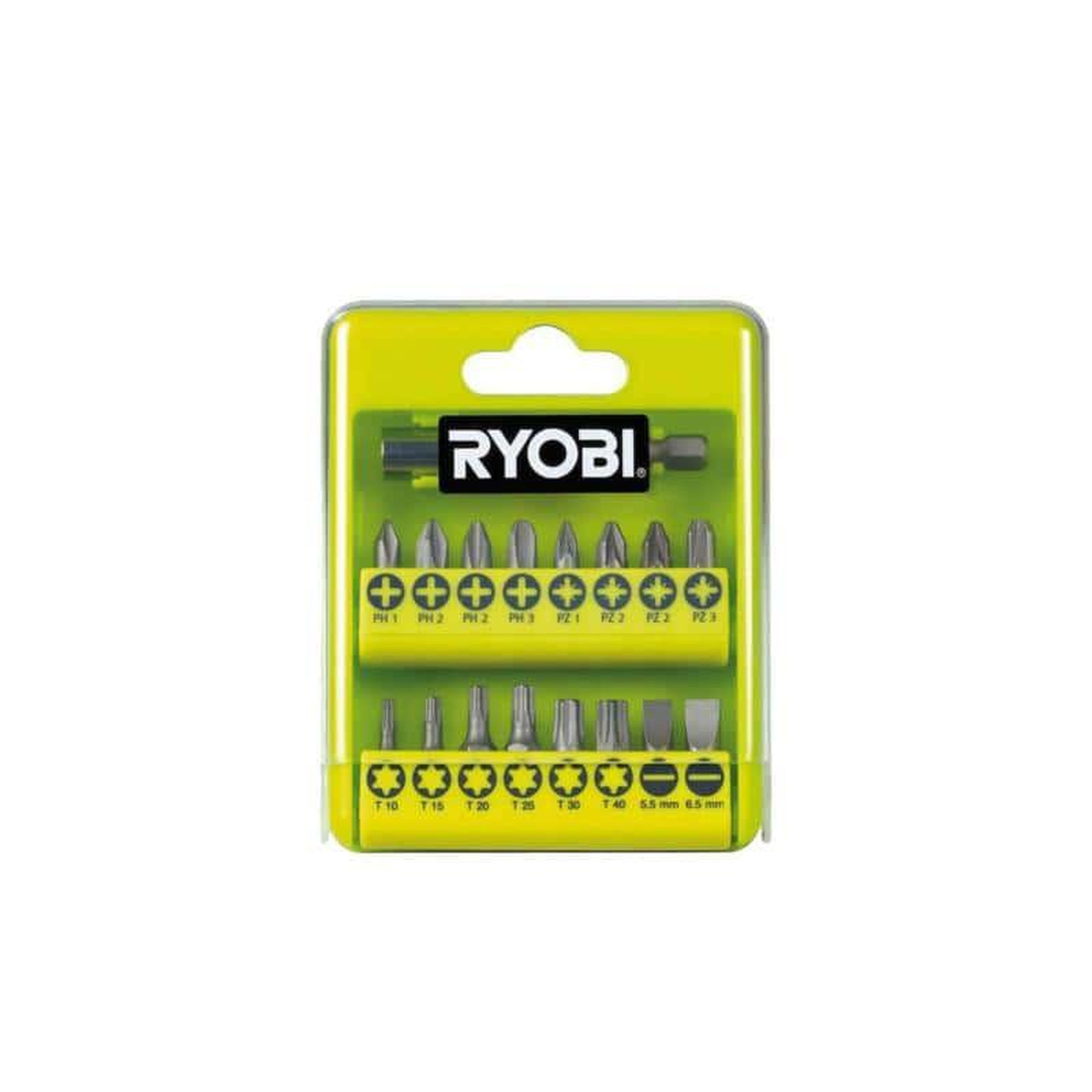 Ryobi Coffret ryobi 17 accessoires de vissage philips - plat - pozidriv - torx - rak17sd