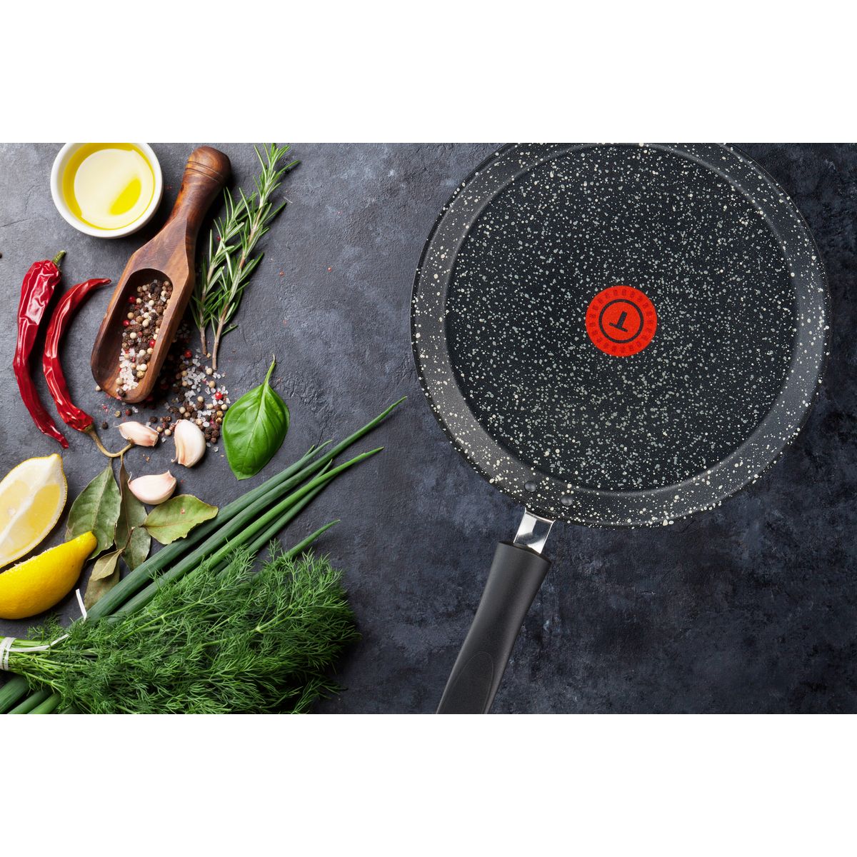 TEFAL Crêpière noir AUTHENTIC, poêle à crêpes 25 cm