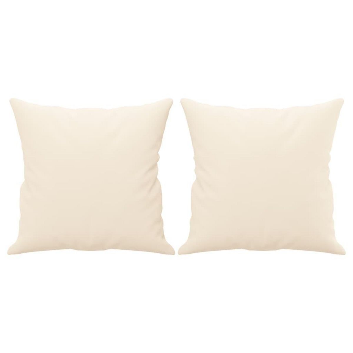 VIDAXL Coussins decoratifs lot de 2 Creme 40x40 cm Velours