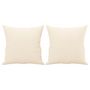 Voir la diapositive 2 : VIDAXL Coussins decoratifs lot de 2 Creme 40x40 cm Velours