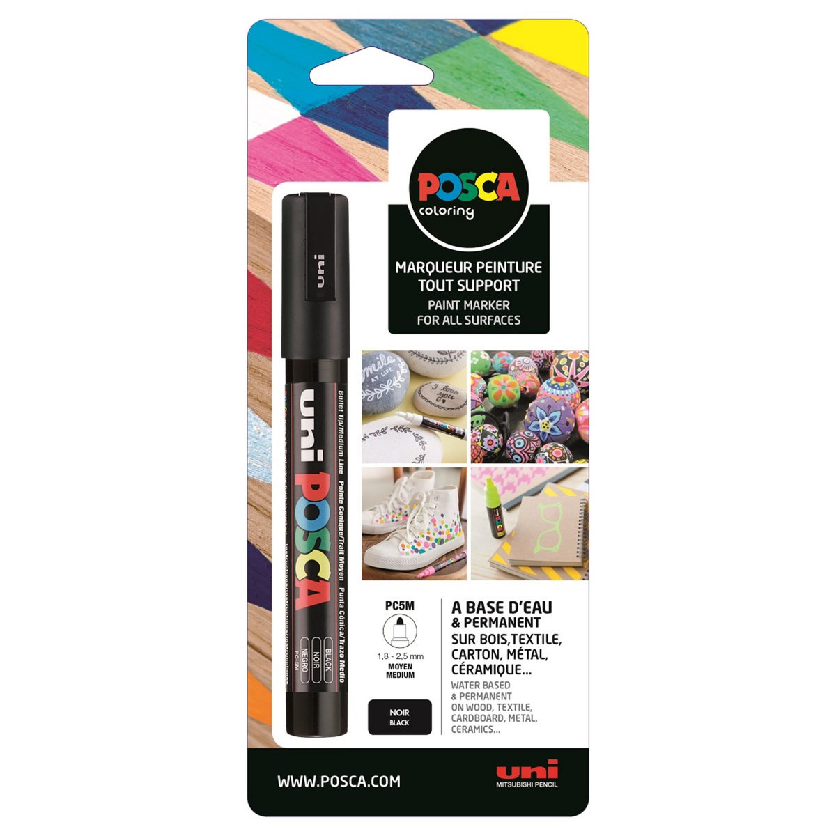 POSCA Marqueur peinture noire pointe moyenne Posca