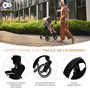 Voir la diapositive 3 : KINDERKRAFT Poussette 3 en 1 avec nacelle YOXI, roues anti-crevaison et accessoires