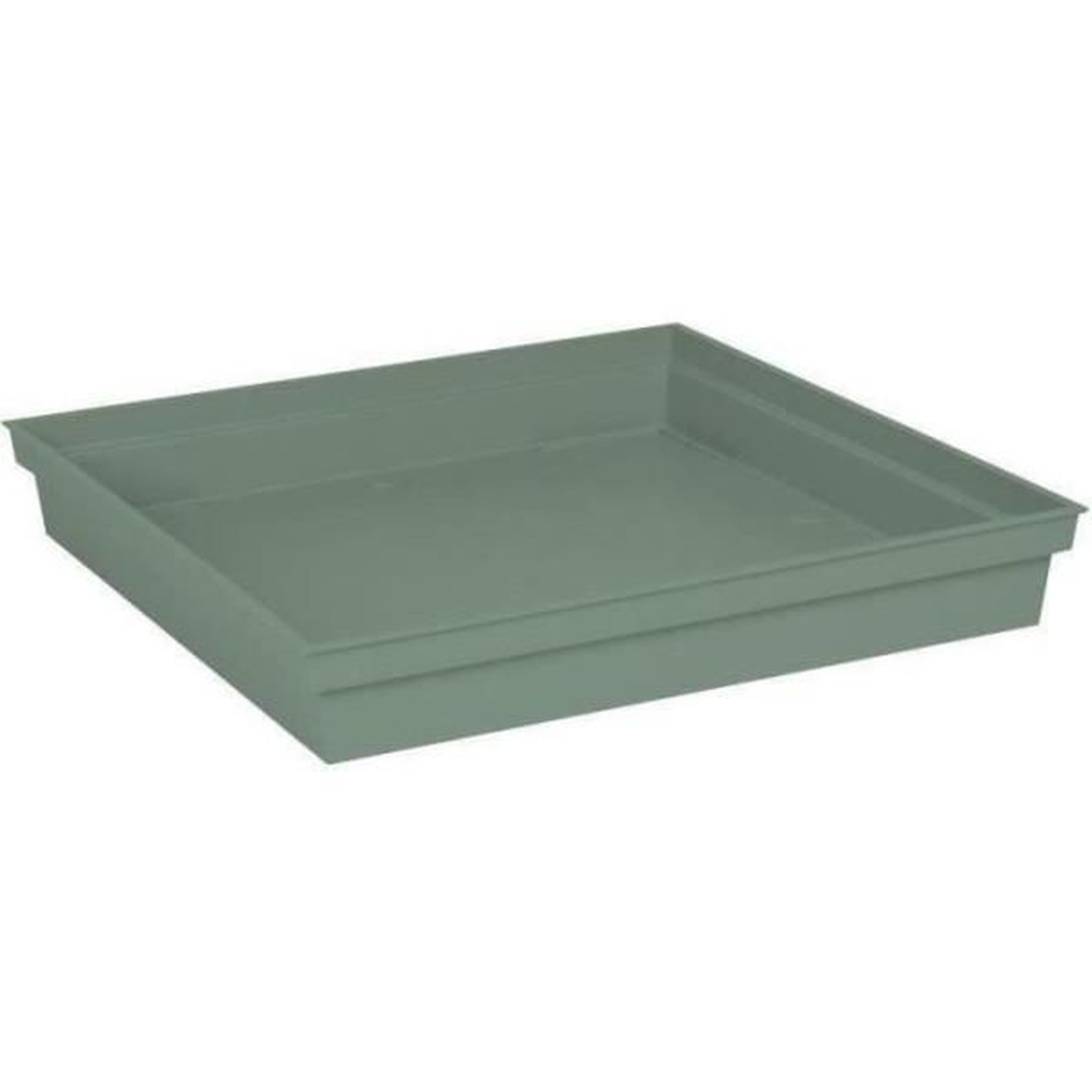 EDA PLASTIQUE Soucoupe carrée Toscane - EDA PLASTIQUE - 40 cm - Vert laurier - Plastique
