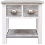 Voir la diapositive 2 : VIDAXL Table d'appoint Gris 40x40x40 cm Bois de Paulownia