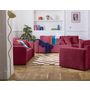 Voir la diapositive 2 : BEST MOBILIER Miro - canapé droit 2 places - en velours texturé