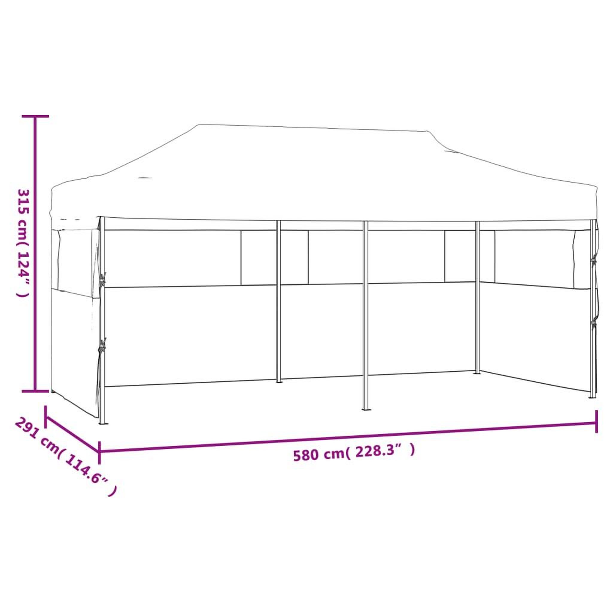Voir la diapositive 6 : VIDAXL Tente de reception pliable avec parois 3 x 6 m acier blanc