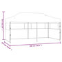 Voir la diapositive 6 : VIDAXL Tente de reception pliable avec parois 3 x 6 m Acier Blanc