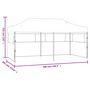 Voir la diapositive 6 : VIDAXL Tente de reception pliable avec parois 3 x 6 m Acier Blanc