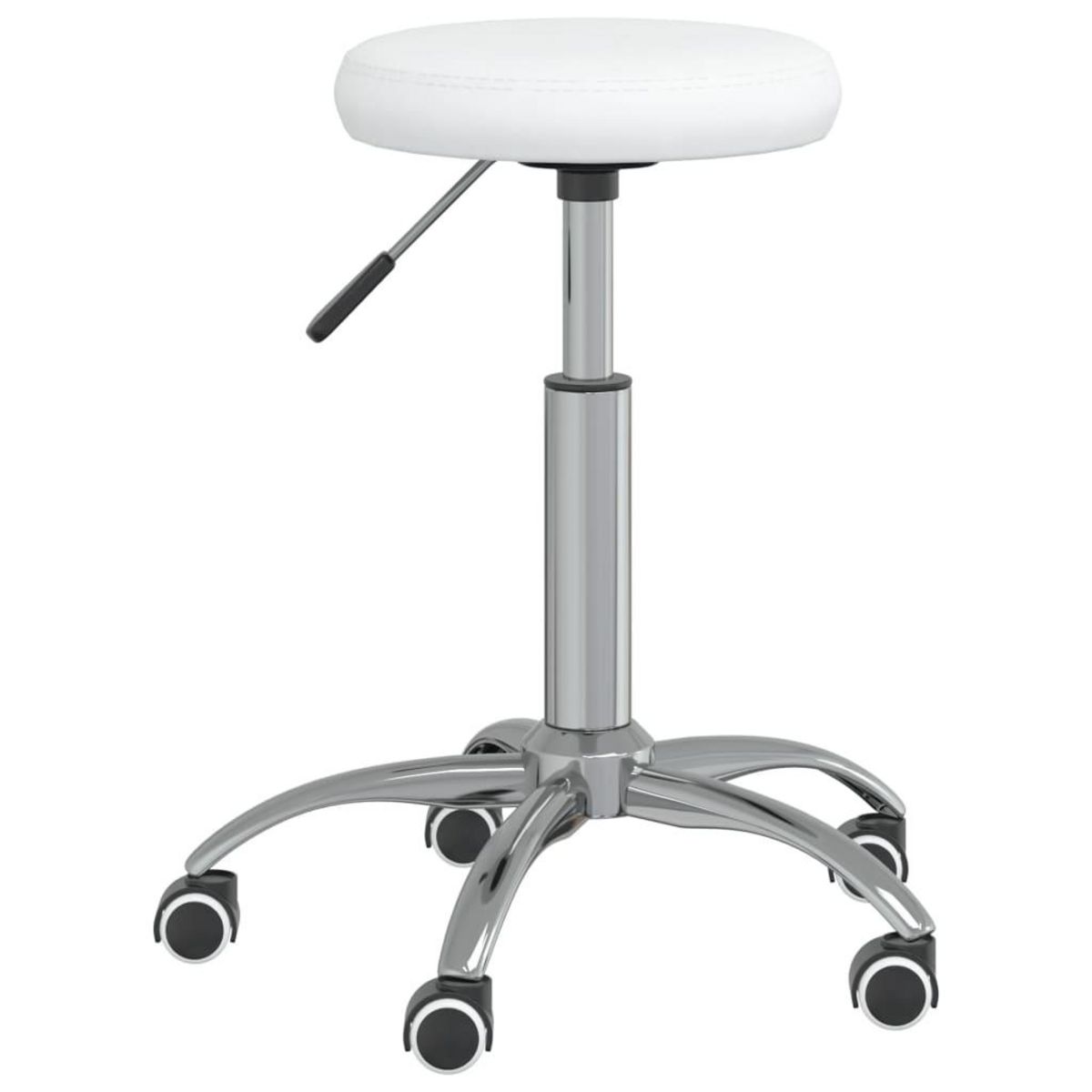 VIDAXL Chaise de bureau pivotante Blanc Similicuir
