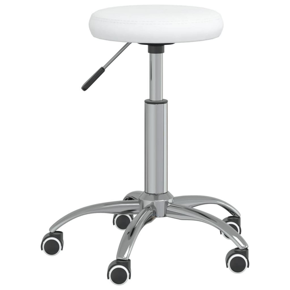VIDAXL Chaise de bureau pivotante Blanc Similicuir
