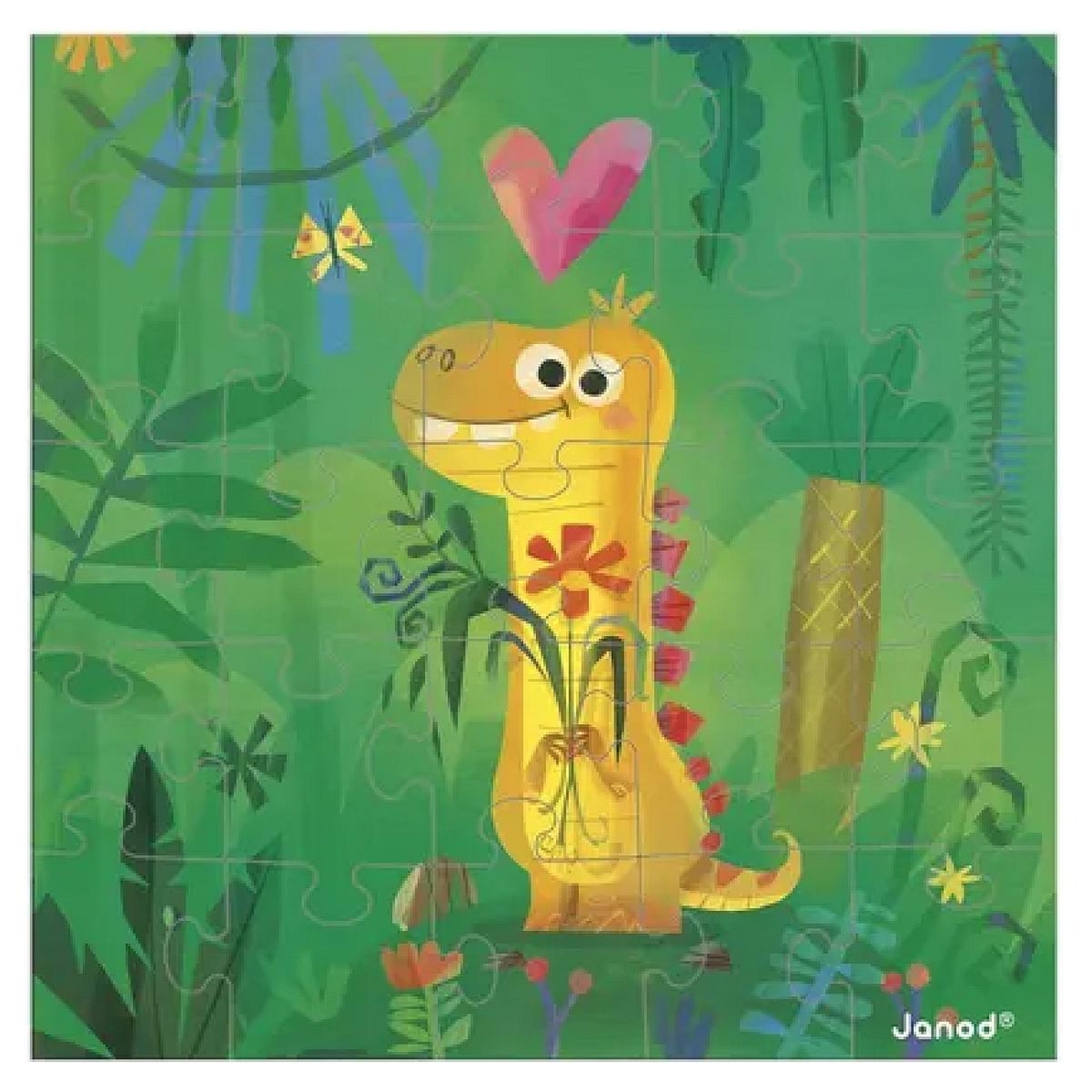 Voir la diapositive 3 : JANOD Carte Cadeau Puzzle 25 Pieces Dino