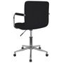 Voir la diapositive 5 : VIDAXL Chaise pivotante de bureau Noir Tissu