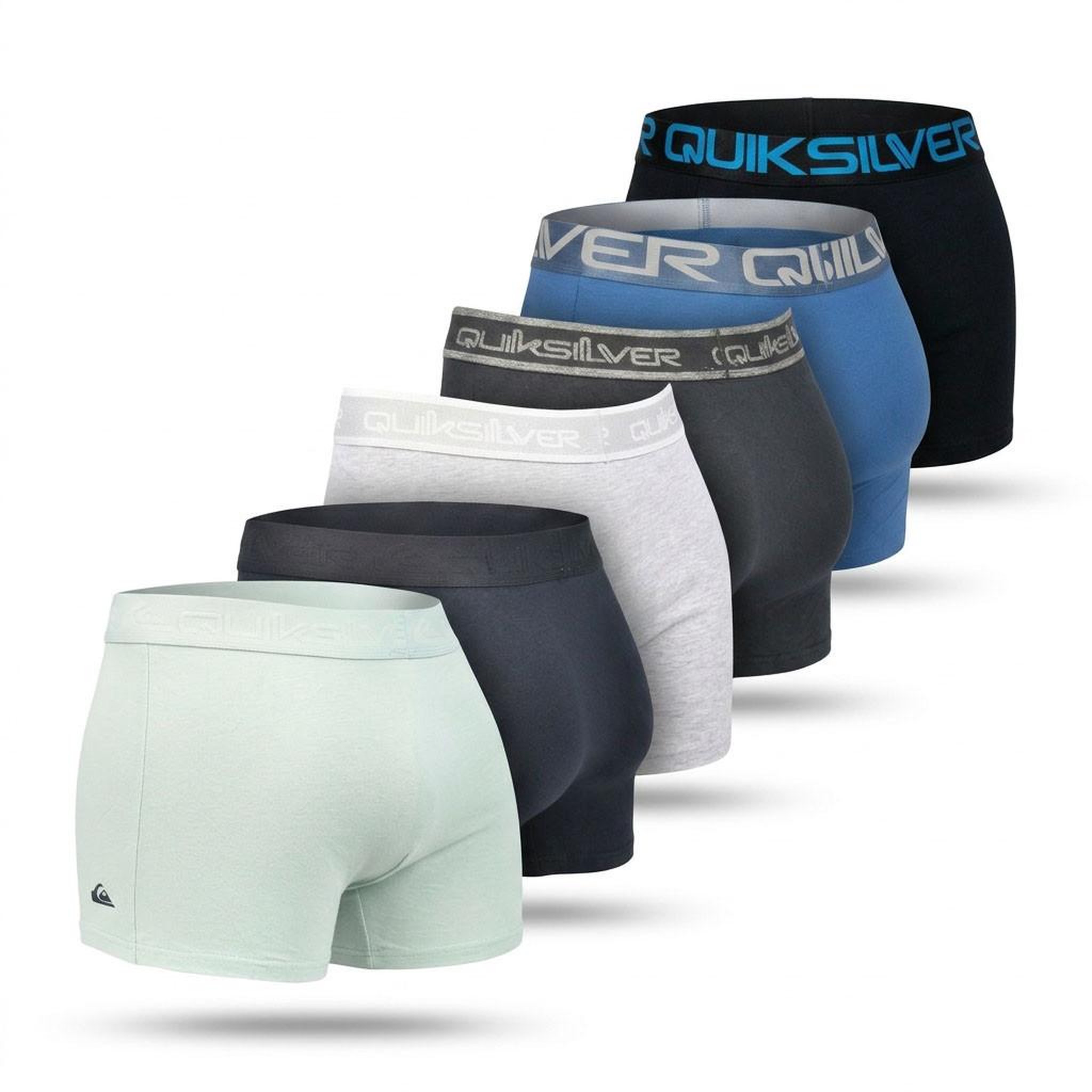 Voir la diapositive 4 : QUIKSILVER Quiksilver Pack de 6 Boxers Homme Coton Stretch Logo