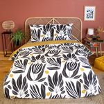 COTE DECO Housse de couette 260x240 NOLIE + 2 taies 100% coton 57 fils/cm2