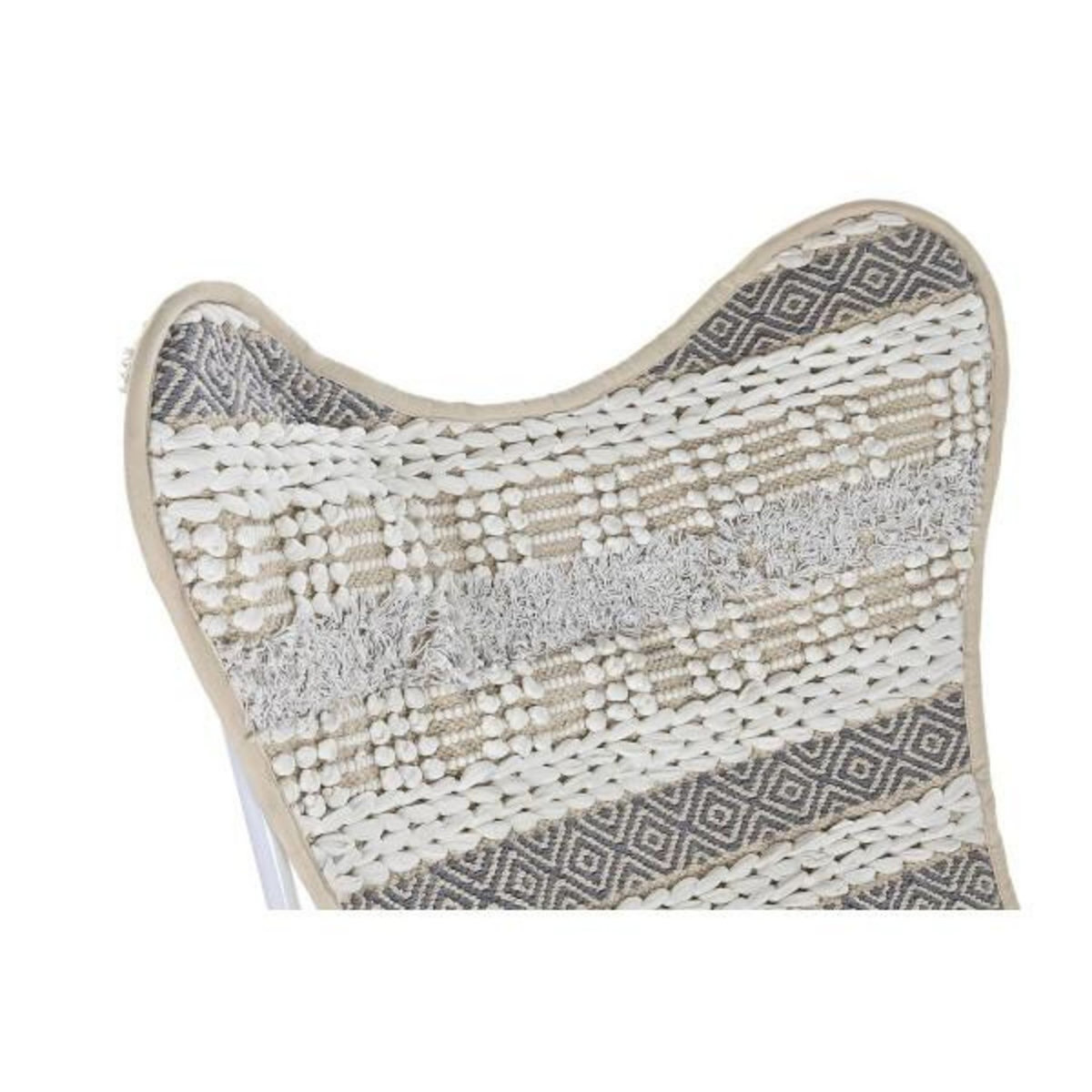 MARKET24 Chaise de jardin DKD Home Decor Blanc Gris 74 x 65 x 90 cm