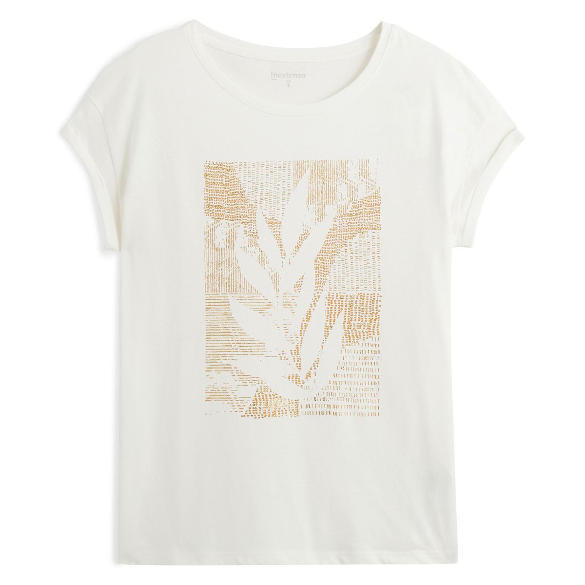 INEXTENSO T-shirt écru femme