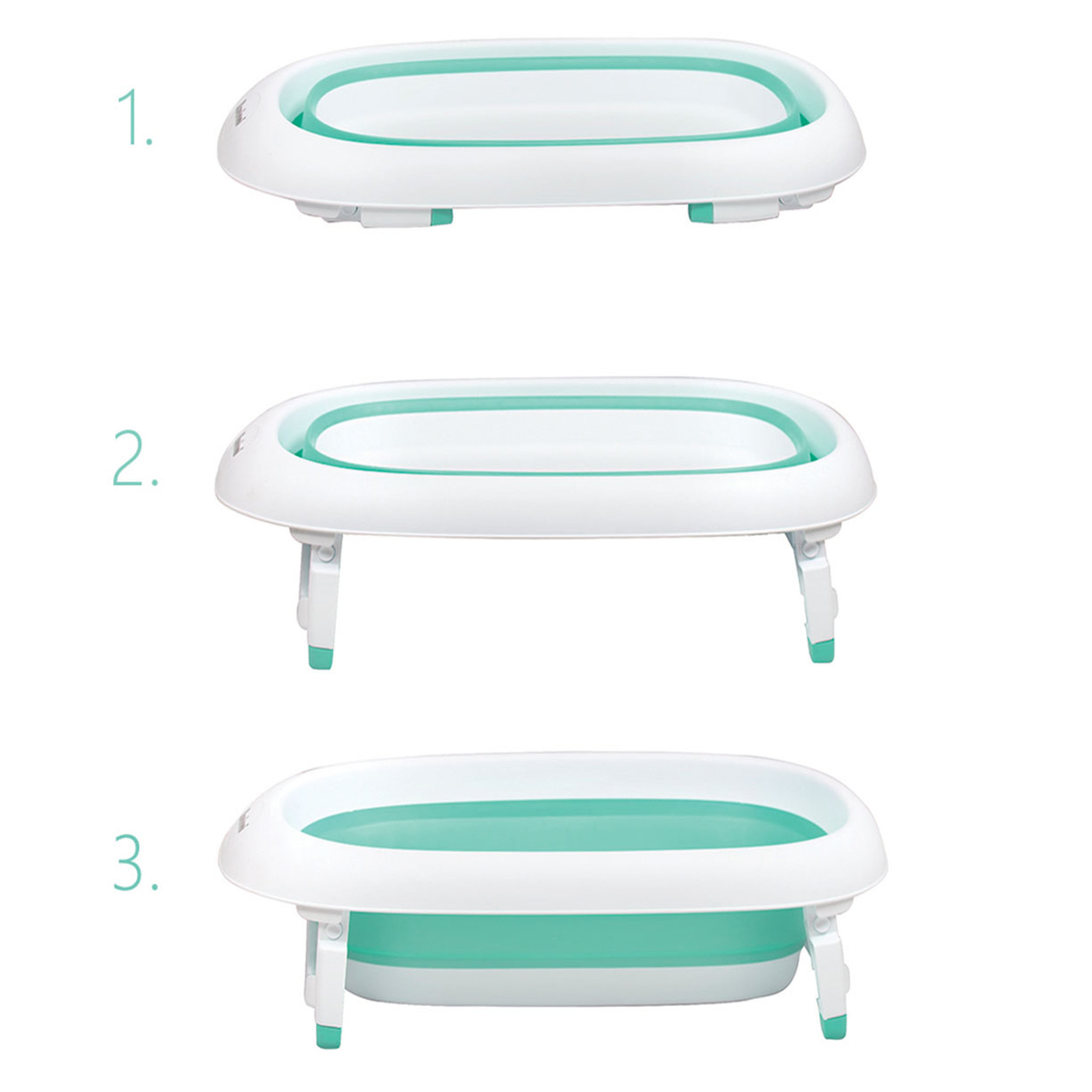 Voir la diapositive 3 : BANINNI Baignoire bébé compacte et design Tino