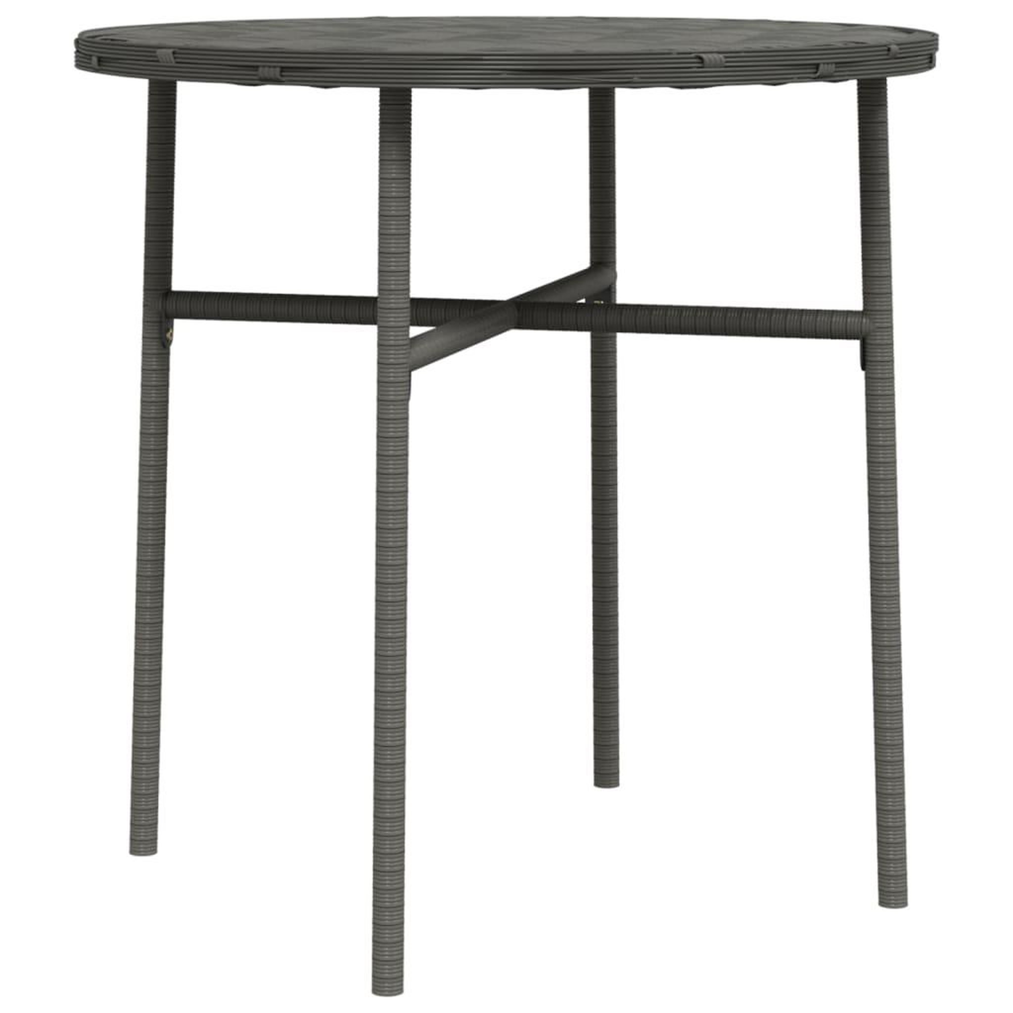 Voir la diapositive 2 : VIDAXL Table a the Gris 45 cm Resine tressee