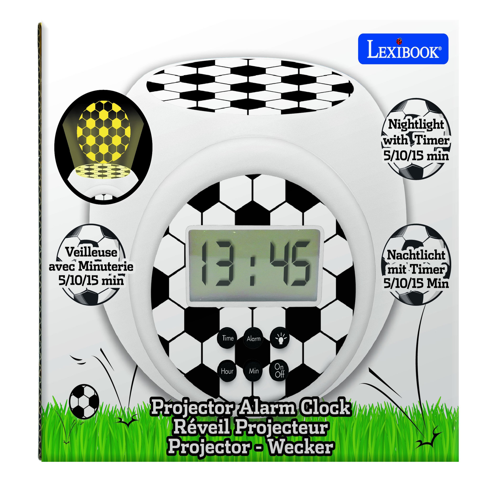 Voir la diapositive 6 : Lexibook Réveil projecteur édition Football