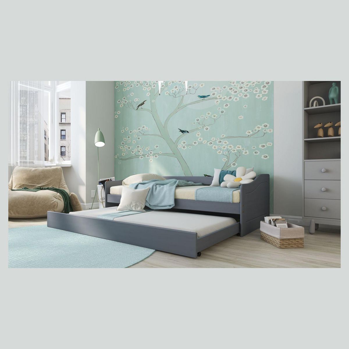 Lit banquette gigogne 90x200 cm ANDREA