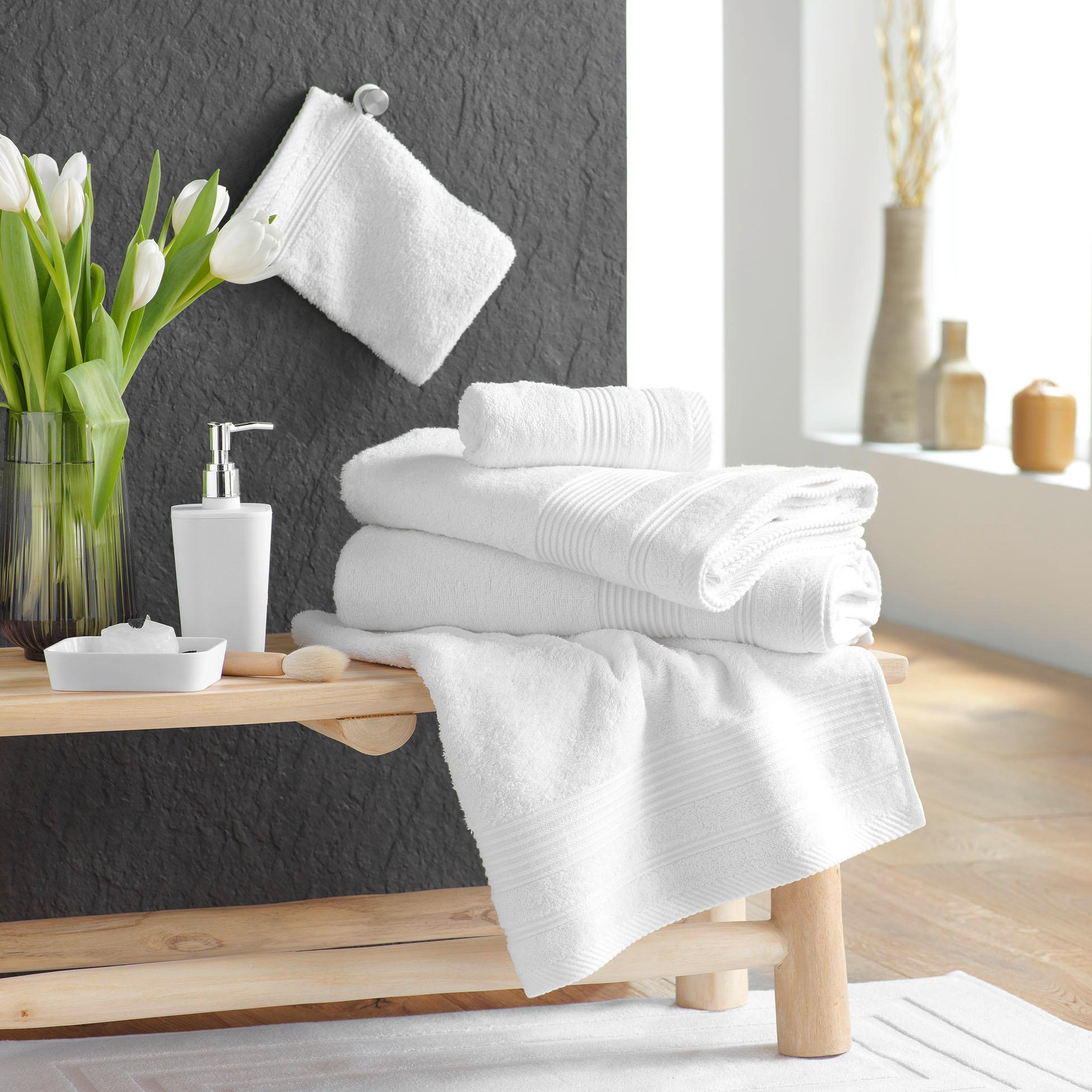 Voir la diapositive 4 : Eden Serviette de toilette en coton tendresse