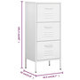Voir la diapositive 6 : VIDAXL Armoire de rangement Blanc 42,5x35x101,5 cm Acier