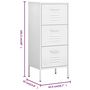 Voir la diapositive 6 : VIDAXL Armoire de rangement Blanc 42,5x35x101,5 cm Acier