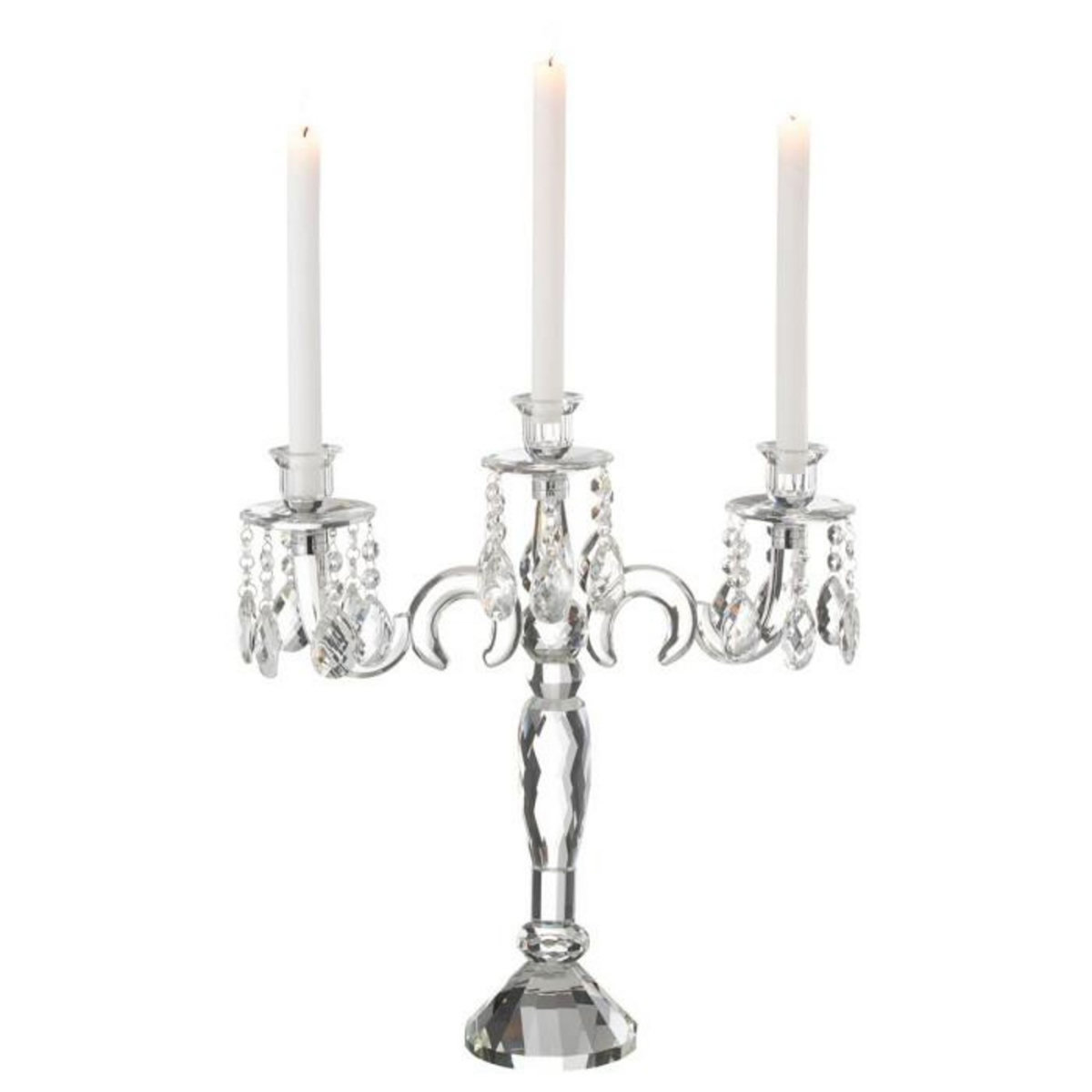 Paris Prix Chandelier 3 Branches  Crystal  45cm Transparent