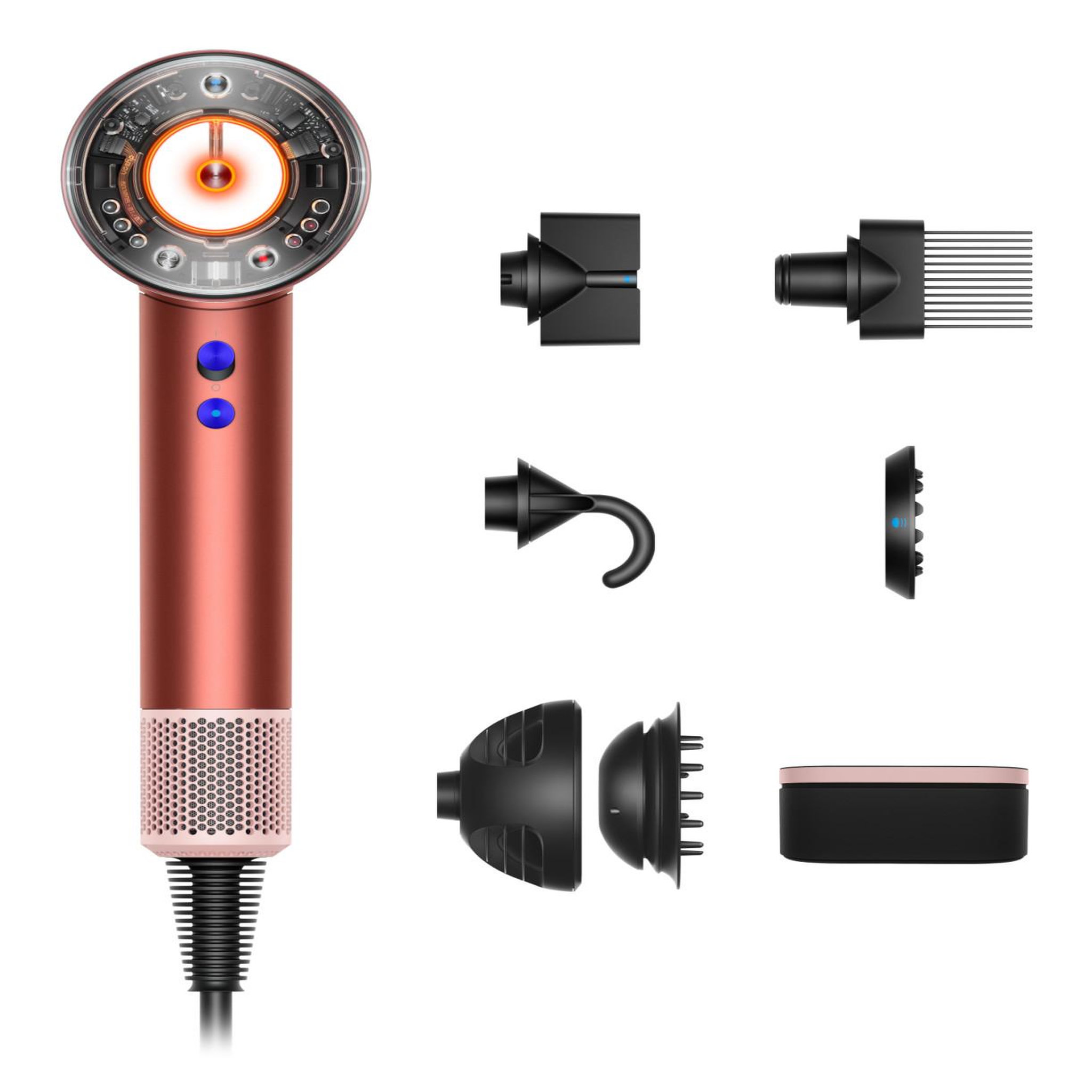 Voir la diapositive 2 : Dyson Sèche-cheveux Dyson Supersonic Nural fraise cuivré et rose poudré
