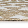Voir la diapositive 3 : VIDAXL Tapis fait a la main Jute avec imprime blanc 150 cm