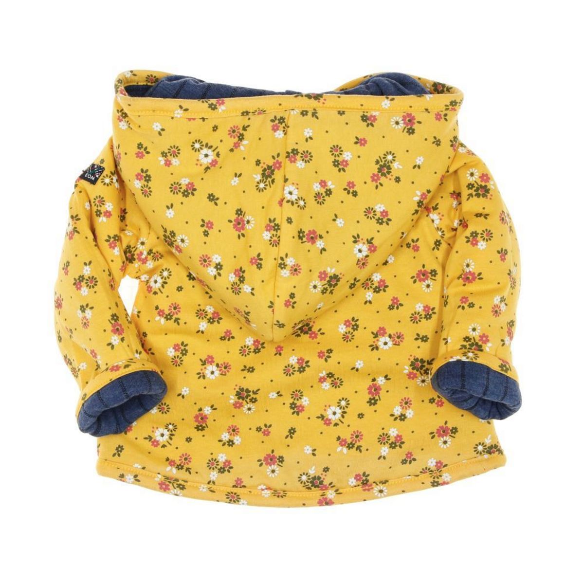 ELLE EST OU LA MER Veste réversible Bleu/Jaune à fleurs Fille EOM Ezeima