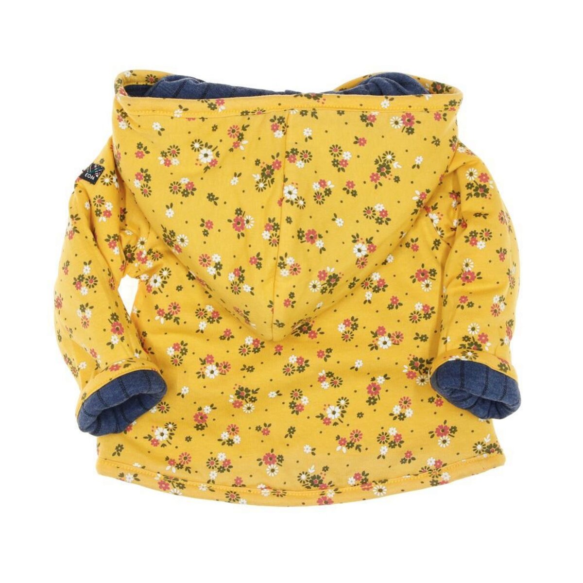 ELLE EST OU LA MER Veste réversible Bleu/Jaune à fleurs Fille EOM Ezeima